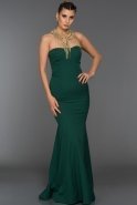 Abendkleid im Meerjungfrau-Stil Lang Smaragdgrün ABU039