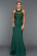 Abendkleid im Meerjungfrau-Stil Lang Smaragdgrün ABU126