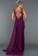 Abendkleid im Meerjungfrau-Stil Lang Violette ABU054