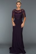Langes Abendkleid Violett dunkel AN2467