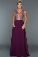 Langes Abendkleid Violett C7284