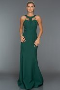 Abendkleid im Meerjungfrau-Stil Lang Smaragdgrün ABU006
