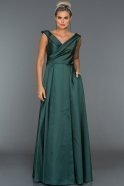 Abendkleid im Meerjungfrau-Stil Lang Smaragdgrün ABU003