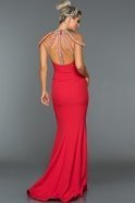 Abendkleid im Meerjungfrau-Stil Lang Rot ABU218