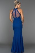 Langes Abendkleid Sächsischblau T2828