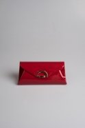 Patent Leder Portfolio Taschen Rot V452