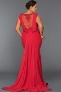 Langes Kleid in Übergröße Rot GG6881