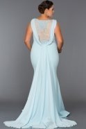 Langes Kleid in Übergröße Blau GG6881