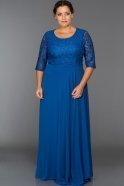 Langes übergroßes Abendkleid Sächsischblau NR5041