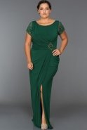 Langes Kleid in Übergröße Grün ALY5007