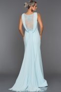 Abendkleid im Meerjungfrau-Stil Lang Blau ABU348