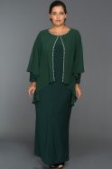 Langes übergroßes Abendkleid Smaragdgrün NB5072