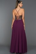 Langes Abendkleid Violett C7338