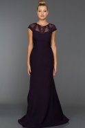Langes Abendkleid Violett dunkel AN2470