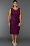 Kurzes übergroßes Abendkleid Violett C9043