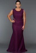 Langes übergroßes Abendkleid Violett C9543