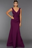 Langes Abendkleid Violett C7349