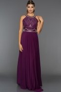Langes Abendkleid Violett W6026