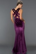 Abendkleid im Meerjungfrau-Stil Lang Violette ABU490