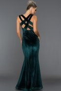Abendkleid im Meerjungfrau-Stil Lang Smaragdgrün ABU490