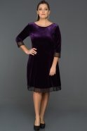 Kurzes übergroßes Abendkleid aus Samt Violette AR38092