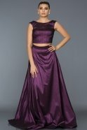 Langes Abendkleid Violett C7248