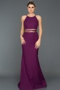 Langes Abendkleid Violett C7343