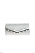 Silberne Abendtasche Silber-Metallic V438