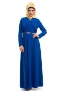 Hijab Kleid Sächsischblau T2242