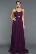 Langes Abendkleid Violett dunkel GG7022