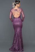 Abendkleid im Meerjungfrau-Stil Lang Violette ABU274