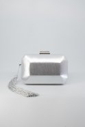 Abendtasche aus Gips Silber V790