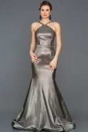 Langes Meerjungfrau-Abendkleid Silber AB2576
