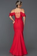 Abendkleid im Meerjungfrau-Stil Lang Rot ABU035