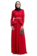 Hijab Kleid Rot C3533