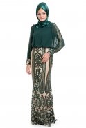 Hijab Kleid Smaragdgrün S4086