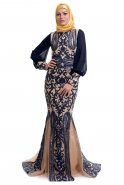 Hijab Kleid Marineblau S4013