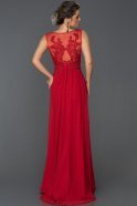 Abendkleid im Meerjungfrau-Stil Lang Rot ABU301