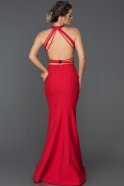 Abendkleid im Meerjungfrau-Stil Lang Rot ABU122