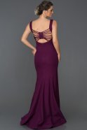 Abendkleid im Meerjungfrau-Stil Lang Violett ABU178