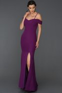 Abendkleid im Meerjungfrau-Stil Lang Violette ABU475