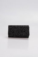 Quadratische Stein-Portfolio-Tasche Schwarz V425