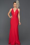 Abendkleid im Meerjungfrau-Stil Lang Rot ABU121