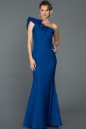 Langes übergroßes Meerjungfrau-Abendkleid Sächsischblau AB6068