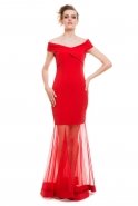 Langes Abendkleid Rot C3213