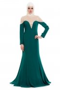 Hijab Kleid Smaragdgrün S4012