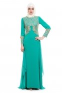 Hijab Kleid Minzgrün AL8262