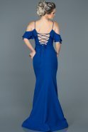 Abendkleid im Meerjungfrau-Stil Lang Sächsischblau ABU035