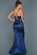 Abendkleid im Meerjungfrau-Stil Lang Sächsischblau ABU420