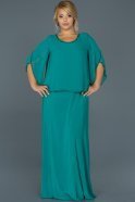 Abendkleider in Großen Größen Lang Smaragdgrün ABU469